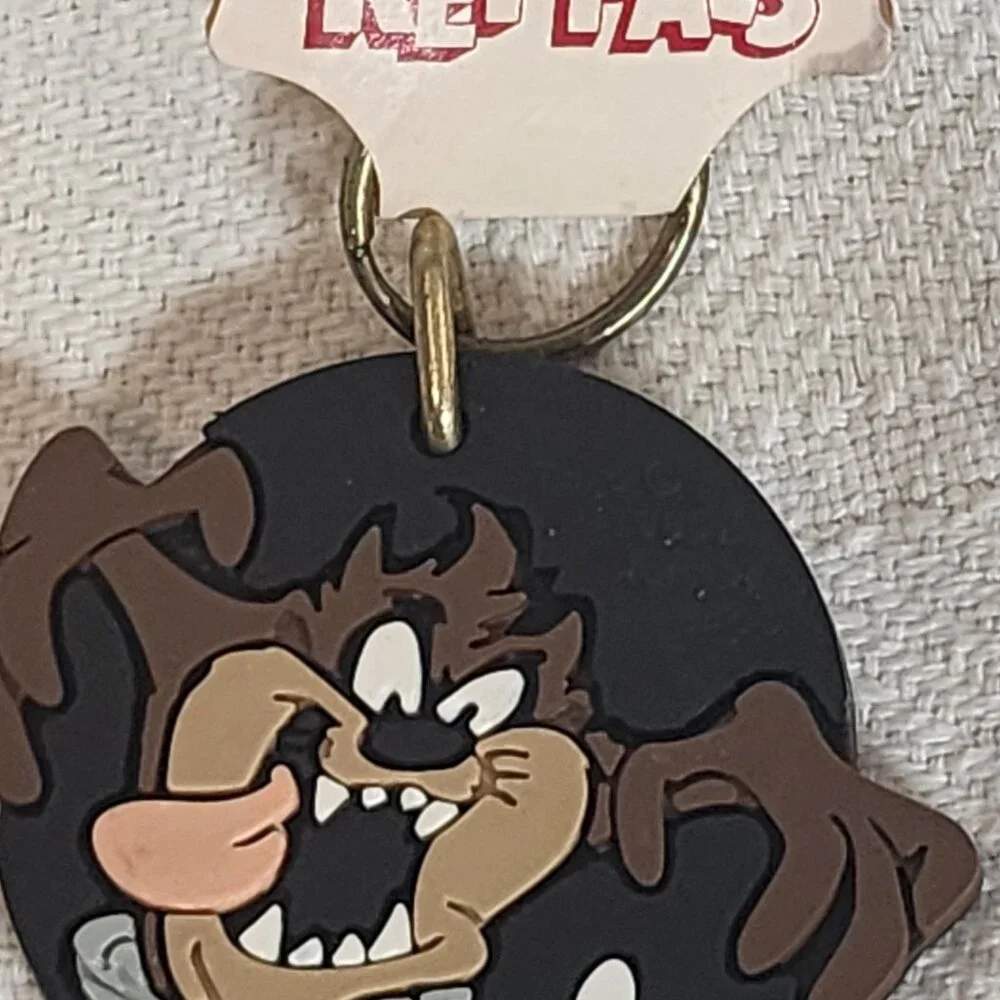 Looney Tunes PlastiColor Tasmanian Devil Warner Bros. 1995 Key Pals Keychain